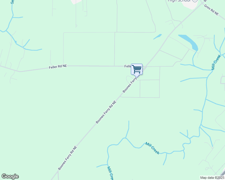 map of restaurants, bars, coffee shops, grocery stores, and more near 19501 Boones Ferry Road Northeast in Hubbard