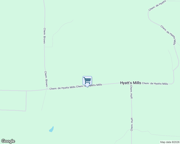 map of restaurants, bars, coffee shops, grocery stores, and more near 450 Chemin de Hyatts Mills in Compton