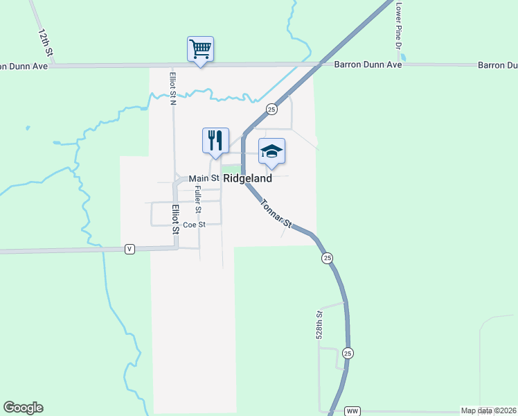 map of restaurants, bars, coffee shops, grocery stores, and more near 125 Tonnar Street in Ridgeland