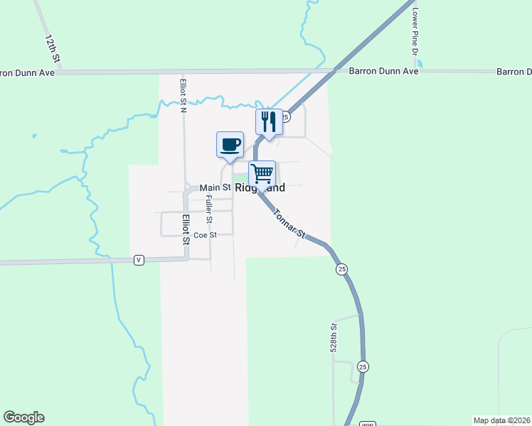 map of restaurants, bars, coffee shops, grocery stores, and more near 125 Tonnar Street in Ridgeland