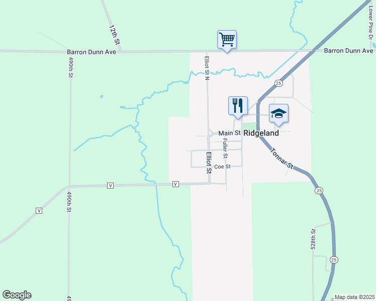 map of restaurants, bars, coffee shops, grocery stores, and more near 400 Scranton Street in Ridgeland