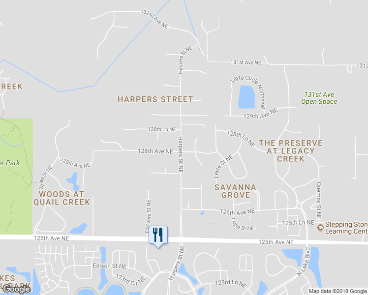 map of restaurants, bars, coffee shops, grocery stores, and more near 3101 128th Avenue Northeast in Blaine