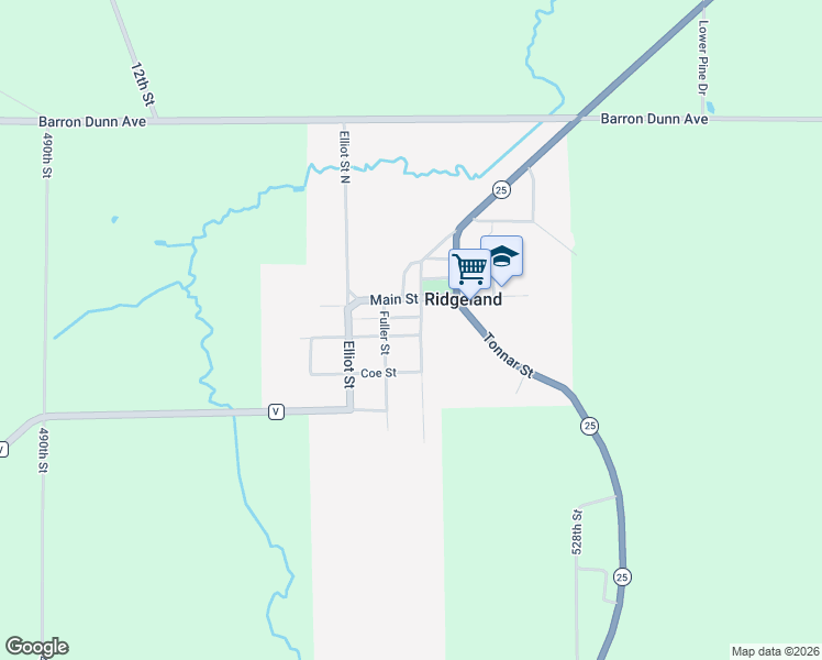 map of restaurants, bars, coffee shops, grocery stores, and more near 104 Scranton Street in Ridgeland
