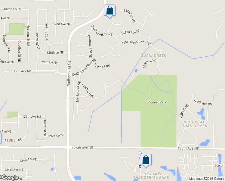 map of restaurants, bars, coffee shops, grocery stores, and more near 2232 128th Court Northeast in Blaine