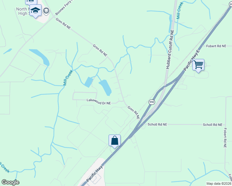 map of restaurants, bars, coffee shops, grocery stores, and more near 13455 Blue Lake Court Northeast in Aurora