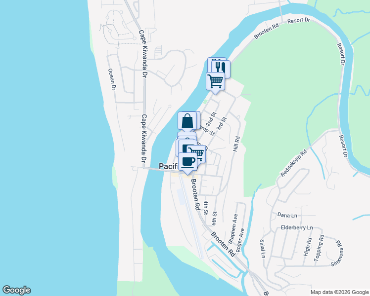 map of restaurants, bars, coffee shops, grocery stores, and more near 34820 River Avenue in Cloverdale