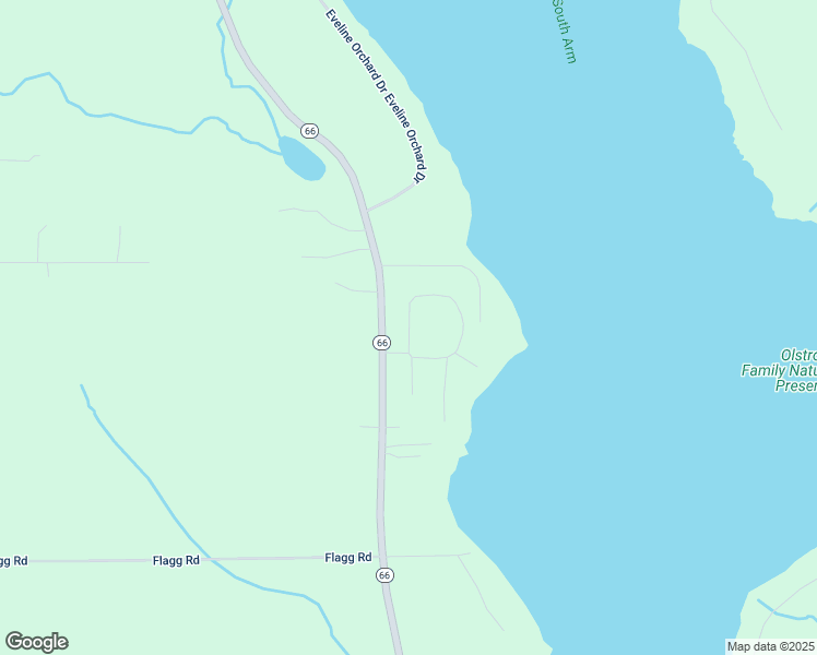 map of restaurants, bars, coffee shops, grocery stores, and more near Apple Lane in Charlevoix County