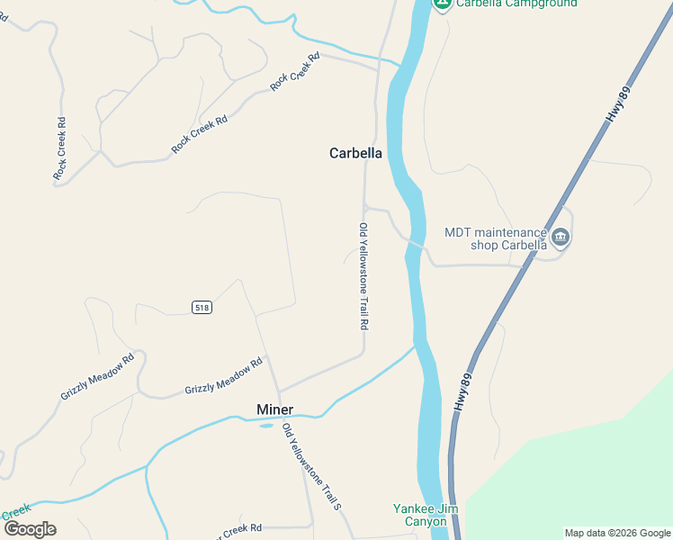 map of restaurants, bars, coffee shops, grocery stores, and more near 1917 Old Yellowstone Trail South in Emigrant