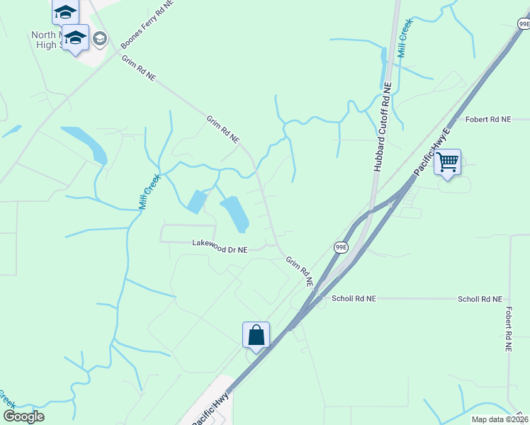 map of restaurants, bars, coffee shops, grocery stores, and more near 13455 Blue Lake Court Northeast in Aurora