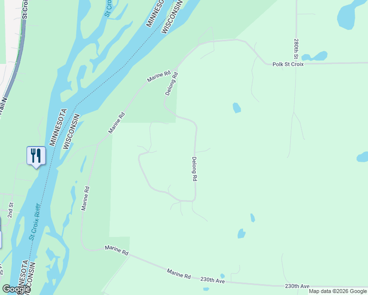 map of restaurants, bars, coffee shops, grocery stores, and more near 2362 Delong Road in Osceola