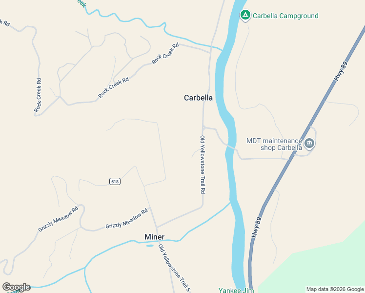 map of restaurants, bars, coffee shops, grocery stores, and more near 1917 Old Yellowstone Trail in Emigrant