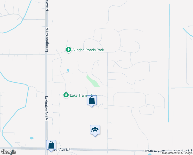 map of restaurants, bars, coffee shops, grocery stores, and more near Jewell Circle Northeast in Blaine