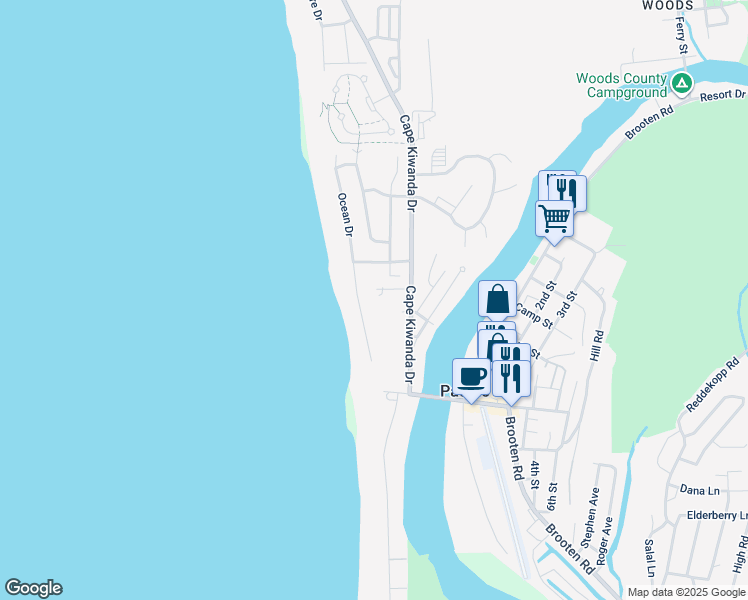 map of restaurants, bars, coffee shops, grocery stores, and more near 5504 4 Sisters Lane in Cloverdale