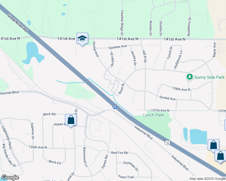 map of restaurants, bars, coffee shops, grocery stores, and more near 13824 Hyacinth Drive in Rogers