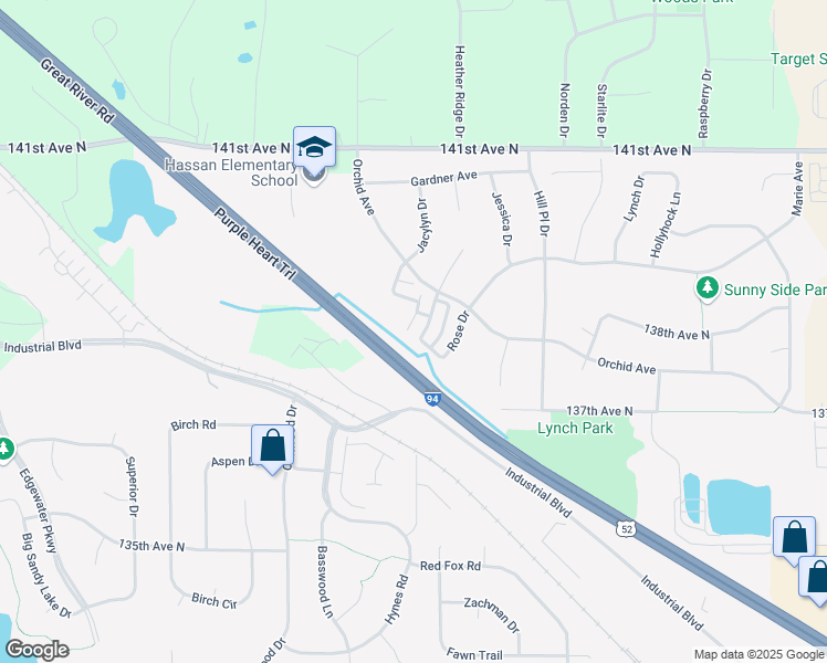 map of restaurants, bars, coffee shops, grocery stores, and more near 13826 Lily Drive in Rogers