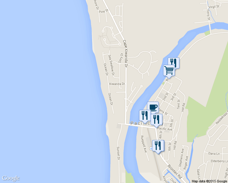 map of restaurants, bars, coffee shops, grocery stores, and more near 5504 4 Sisters Lane in Cloverdale