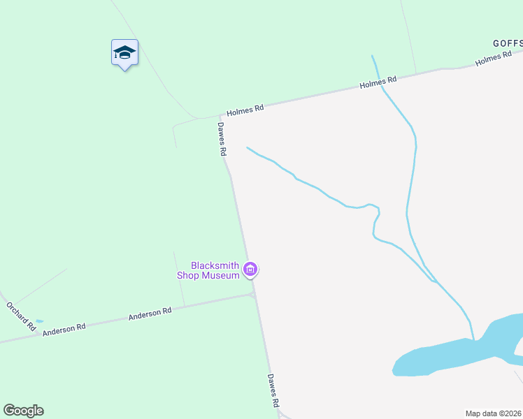 map of restaurants, bars, coffee shops, grocery stores, and more near 60 Dawes Road in Dover-Foxcroft