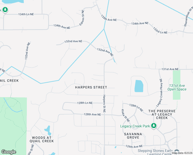 map of restaurants, bars, coffee shops, grocery stores, and more near 3053 130th Court Northeast in Blaine