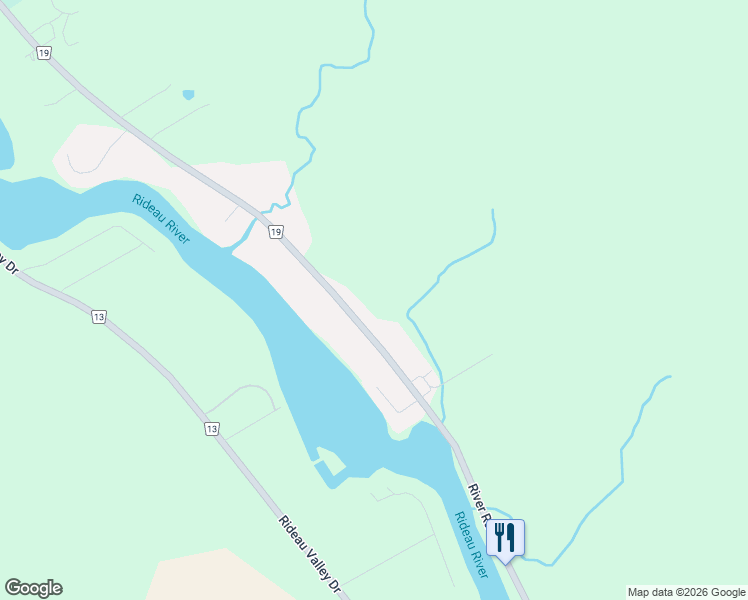 map of restaurants, bars, coffee shops, grocery stores, and more near 1759 River Road in Ottawa