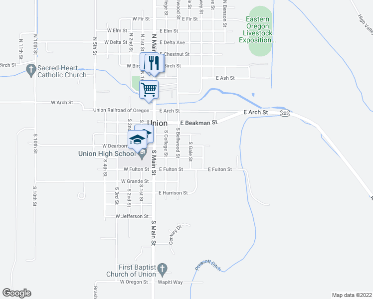 map of restaurants, bars, coffee shops, grocery stores, and more near 362 East Dearborn Street in Union