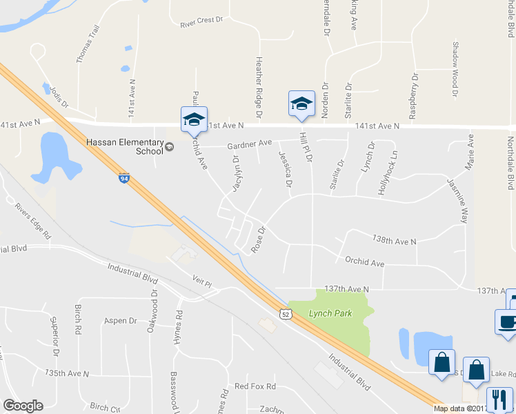 map of restaurants, bars, coffee shops, grocery stores, and more near 13902 Kimberly Circle in Rogers