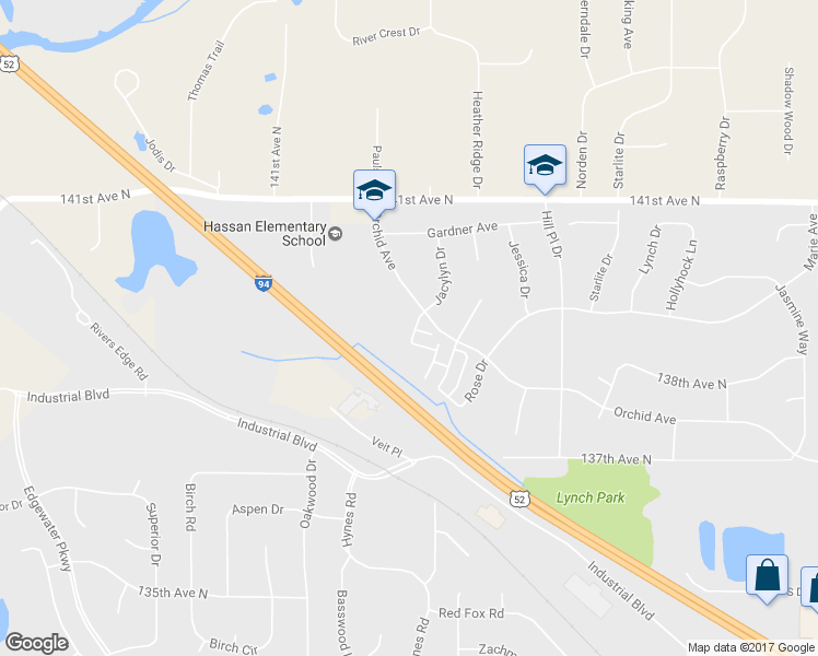 map of restaurants, bars, coffee shops, grocery stores, and more near 13915 Iris Avenue in Rogers