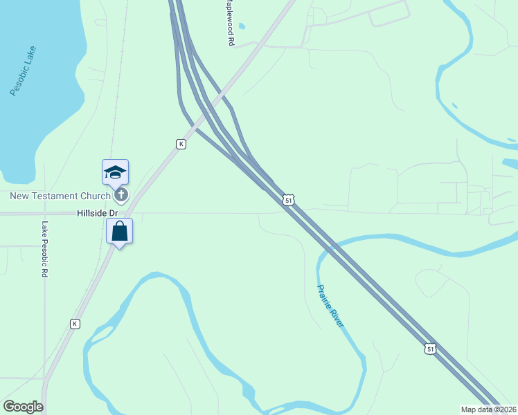 map of restaurants, bars, coffee shops, grocery stores, and more near in Merrill
