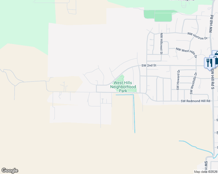 map of restaurants, bars, coffee shops, grocery stores, and more near 2942 Southwest 2nd Street in McMinnville