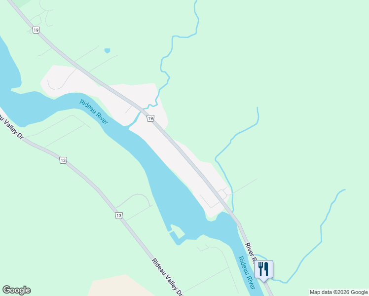 map of restaurants, bars, coffee shops, grocery stores, and more near 1759 River Road in Ottawa