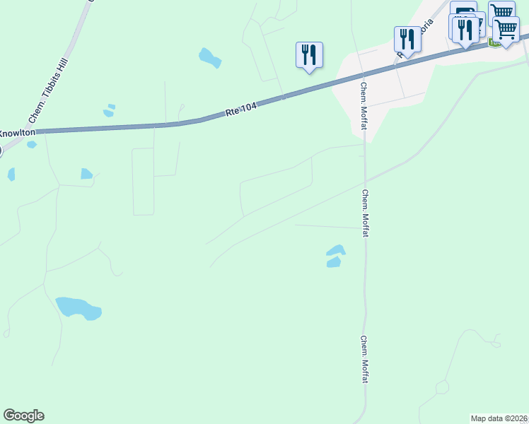 map of restaurants, bars, coffee shops, grocery stores, and more near 15 Rue du Cerf in Lac-Brome