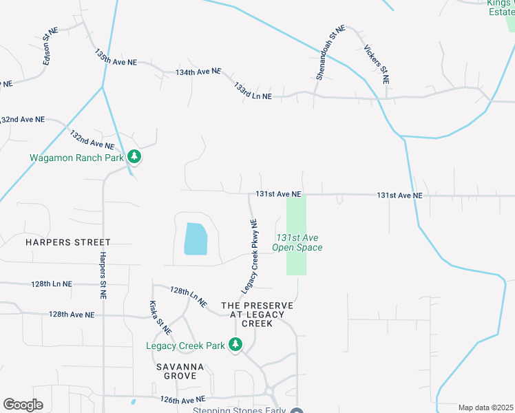 map of restaurants, bars, coffee shops, grocery stores, and more near 13059 Legacy Creek Parkway Northeast in Blaine