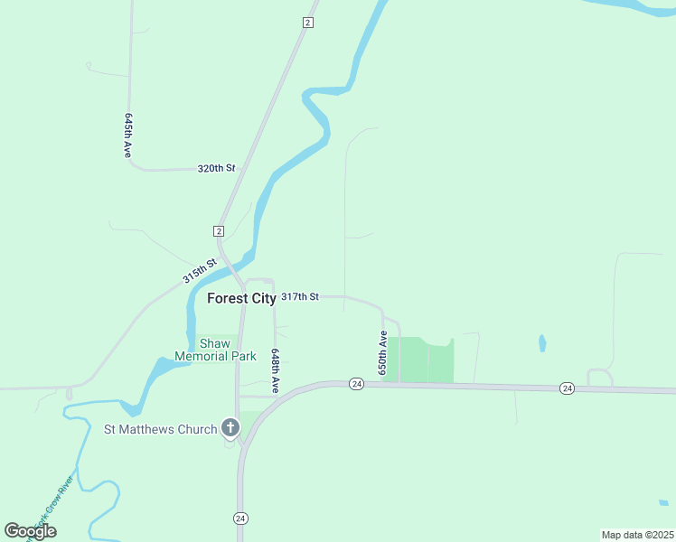 map of restaurants, bars, coffee shops, grocery stores, and more near 64988 317th Street in Litchfield