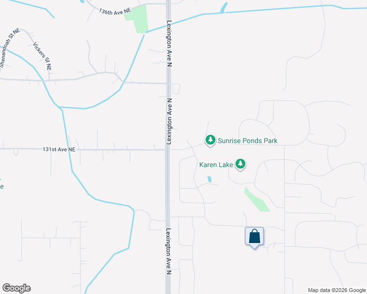 map of restaurants, bars, coffee shops, grocery stores, and more near 13104 Ghia Court Northeast in Blaine