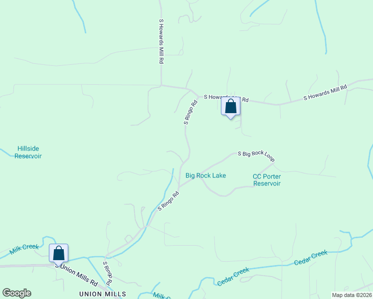 map of restaurants, bars, coffee shops, grocery stores, and more near 27571 South Ringo Road in Mulino