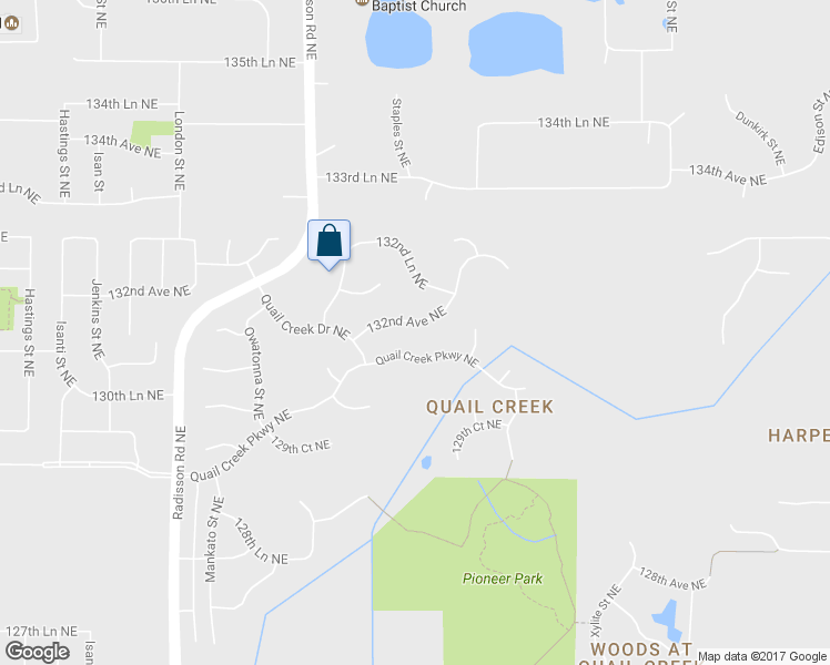 map of restaurants, bars, coffee shops, grocery stores, and more near 2364 132nd Avenue Northeast in Blaine