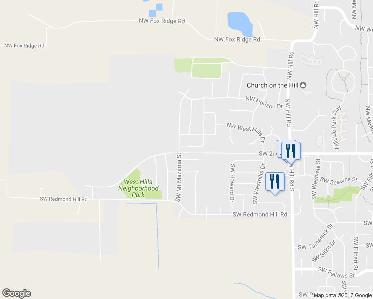 map of restaurants, bars, coffee shops, grocery stores, and more near 2674 Mount Ashland Drive in McMinnville