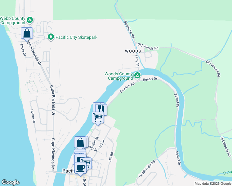 map of restaurants, bars, coffee shops, grocery stores, and more near 34182 Brooten Road in Cloverdale