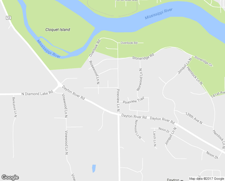 map of restaurants, bars, coffee shops, grocery stores, and more near 12721 141st Avenue North in Dayton