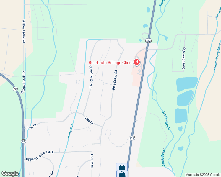 map of restaurants, bars, coffee shops, grocery stores, and more near 2335 Pineridge Circle in Red Lodge