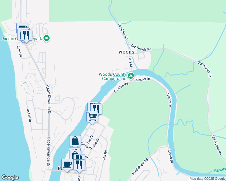 map of restaurants, bars, coffee shops, grocery stores, and more near 34182 Brooten Road in Cloverdale