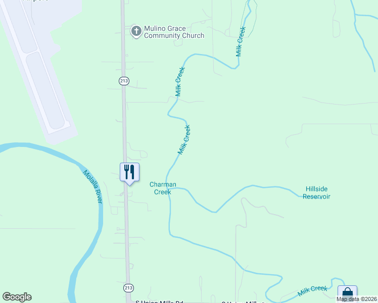 map of restaurants, bars, coffee shops, grocery stores, and more near in Mulino