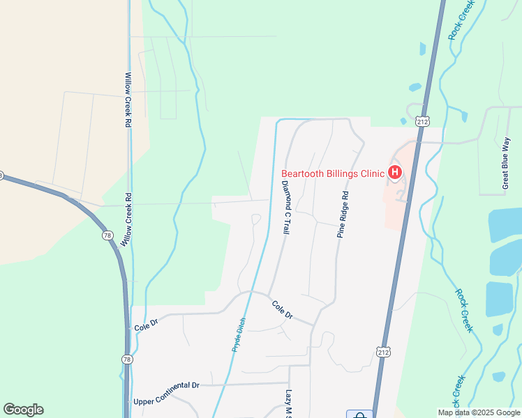 map of restaurants, bars, coffee shops, grocery stores, and more near 104 Caribou Circle in Red Lodge
