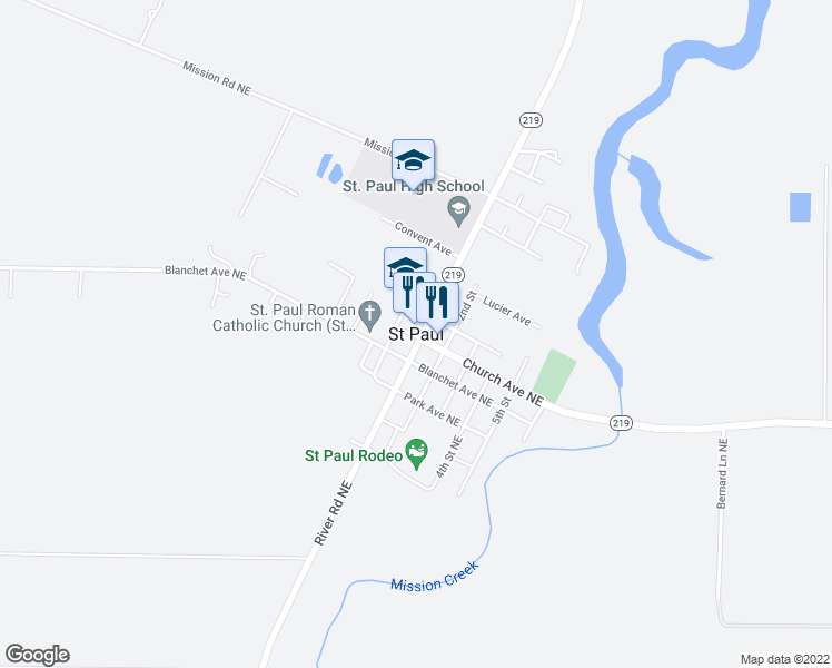 map of restaurants, bars, coffee shops, grocery stores, and more near in Saint Paul