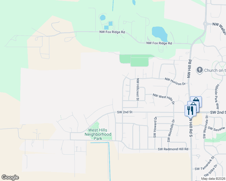 map of restaurants, bars, coffee shops, grocery stores, and more near 491 Northwest Mount Mazama Street in McMinnville