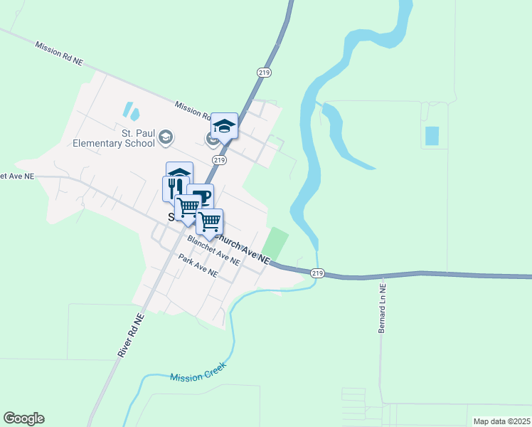 map of restaurants, bars, coffee shops, grocery stores, and more near 4242 Lucier Avenue in Saint Paul