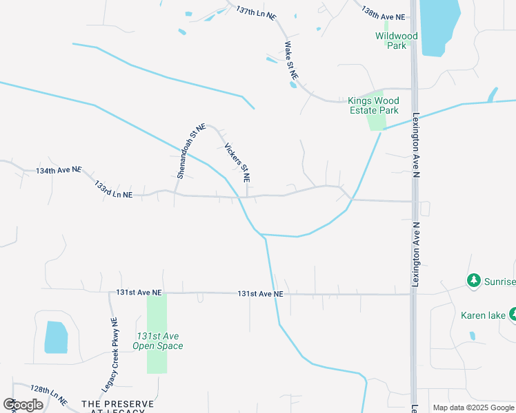 map of restaurants, bars, coffee shops, grocery stores, and more near 3814 133rd Lane Northeast in Ham Lake