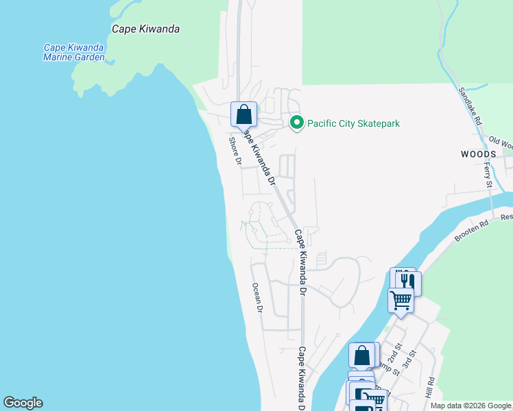 map of restaurants, bars, coffee shops, grocery stores, and more near 5690 Barefoot Lane in Cloverdale