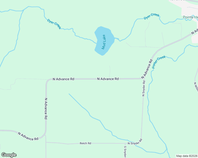 map of restaurants, bars, coffee shops, grocery stores, and more near North Advance Road in Boyne City