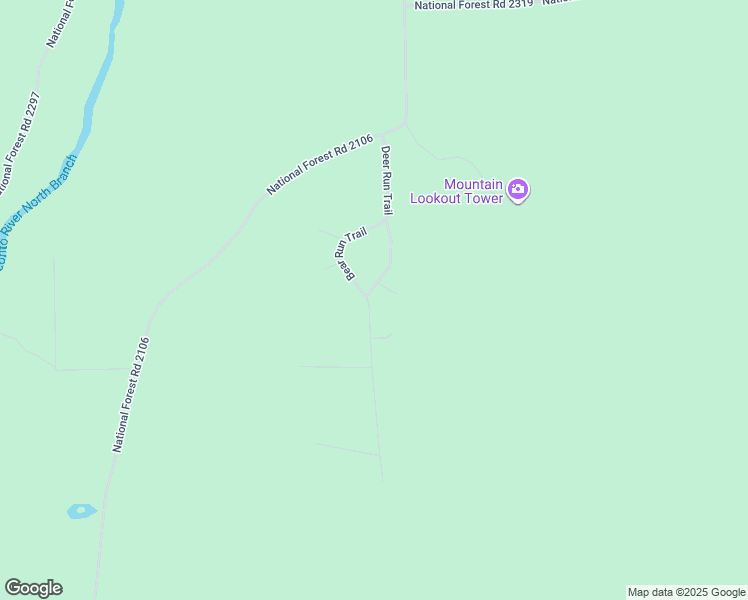 map of restaurants, bars, coffee shops, grocery stores, and more near 14790 Deer Run Trail in Mountain