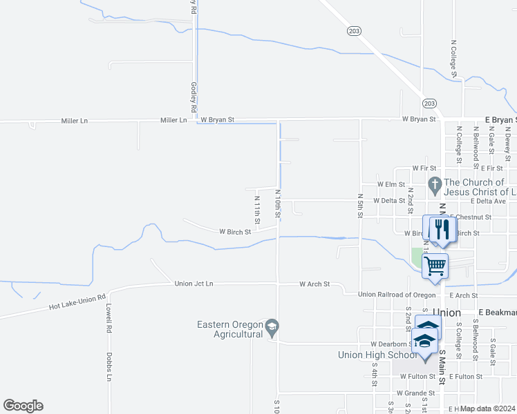 map of restaurants, bars, coffee shops, grocery stores, and more near 624 North 11th Street in Union